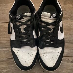 Nike Black and White Low Top Dunks Pandas size 12